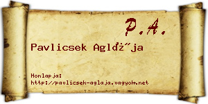 Pavlicsek Aglája névjegykártya